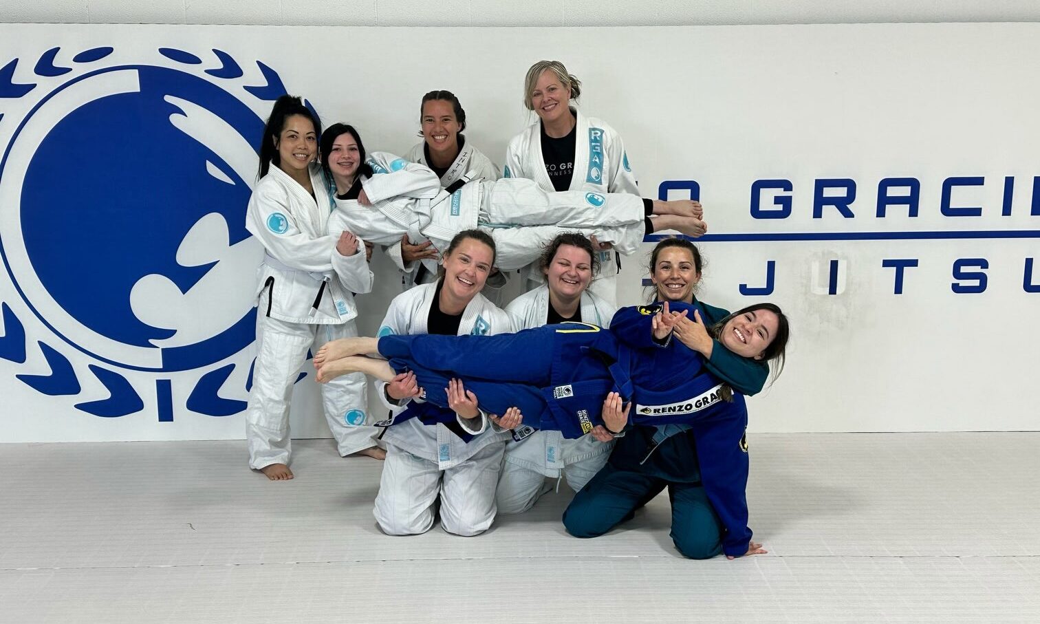 women training bjj and self-defense
